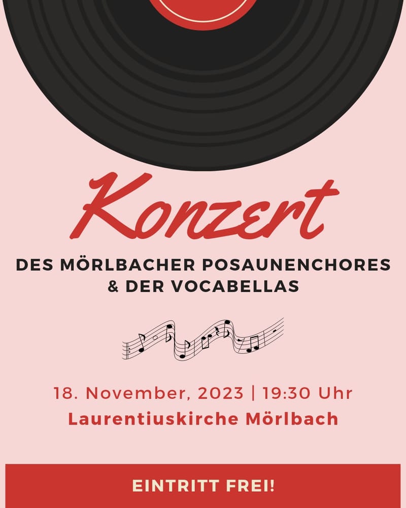 Konzert des Mörlbacher Posaunenchors und der Vocabella