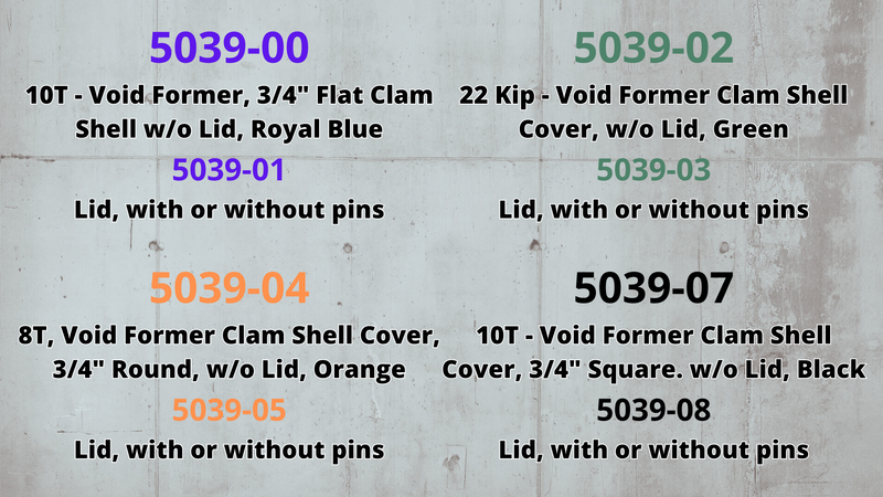 Precast Void Former Clam Shell & Lids