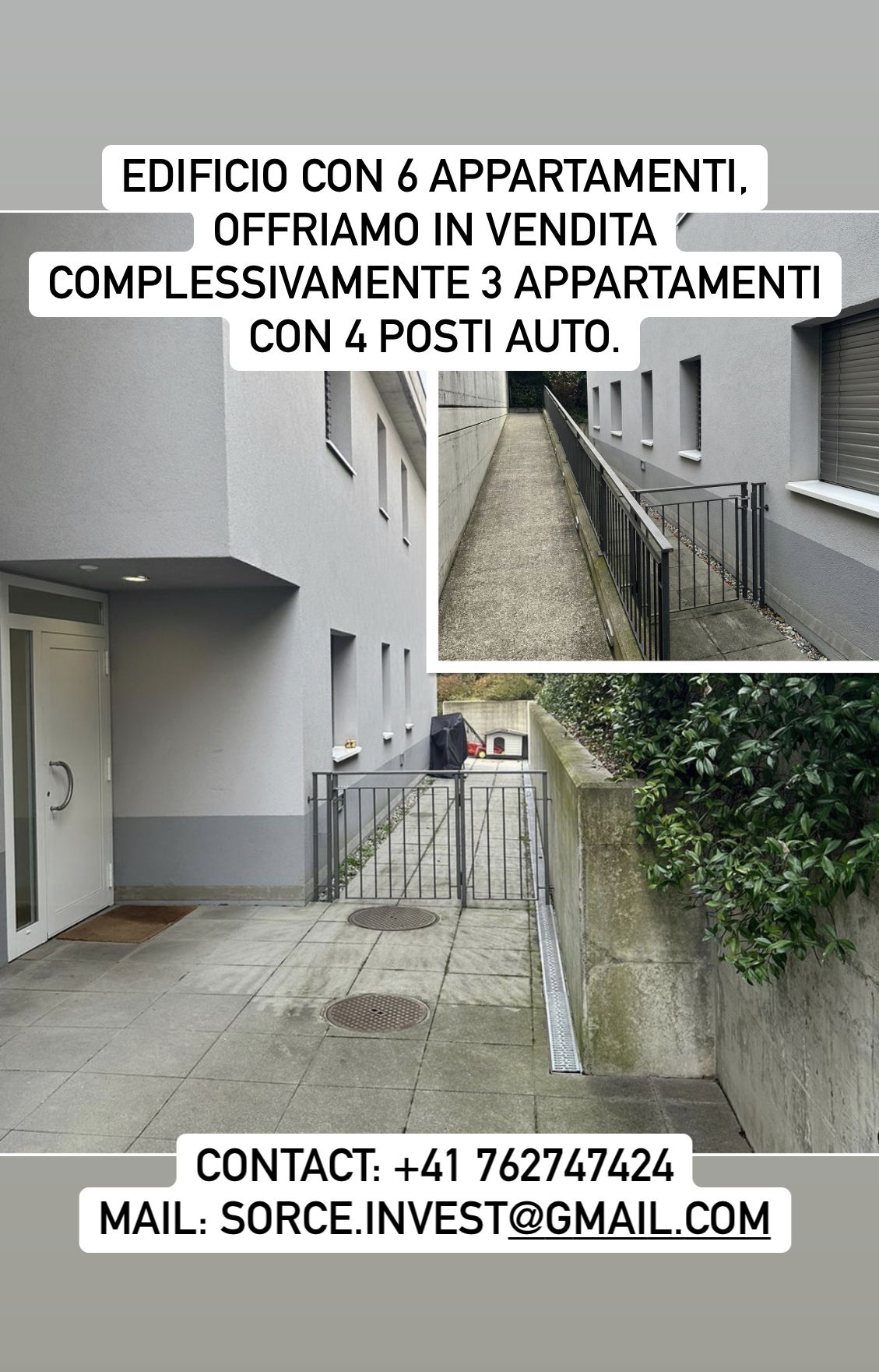 In vendita 3 appartamenti a Balerna con un buon rendimento locativo.