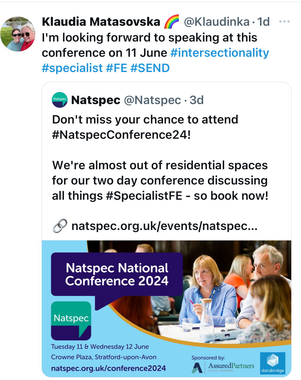 Presenting at the Natspec '24 Conference