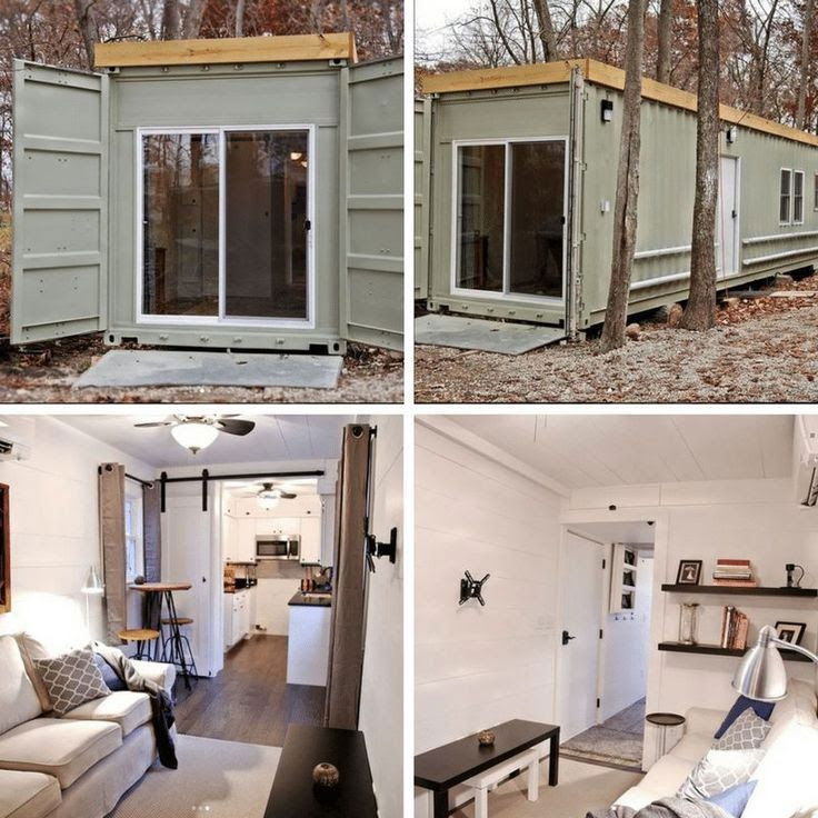 Various 40 foot long container homes. 