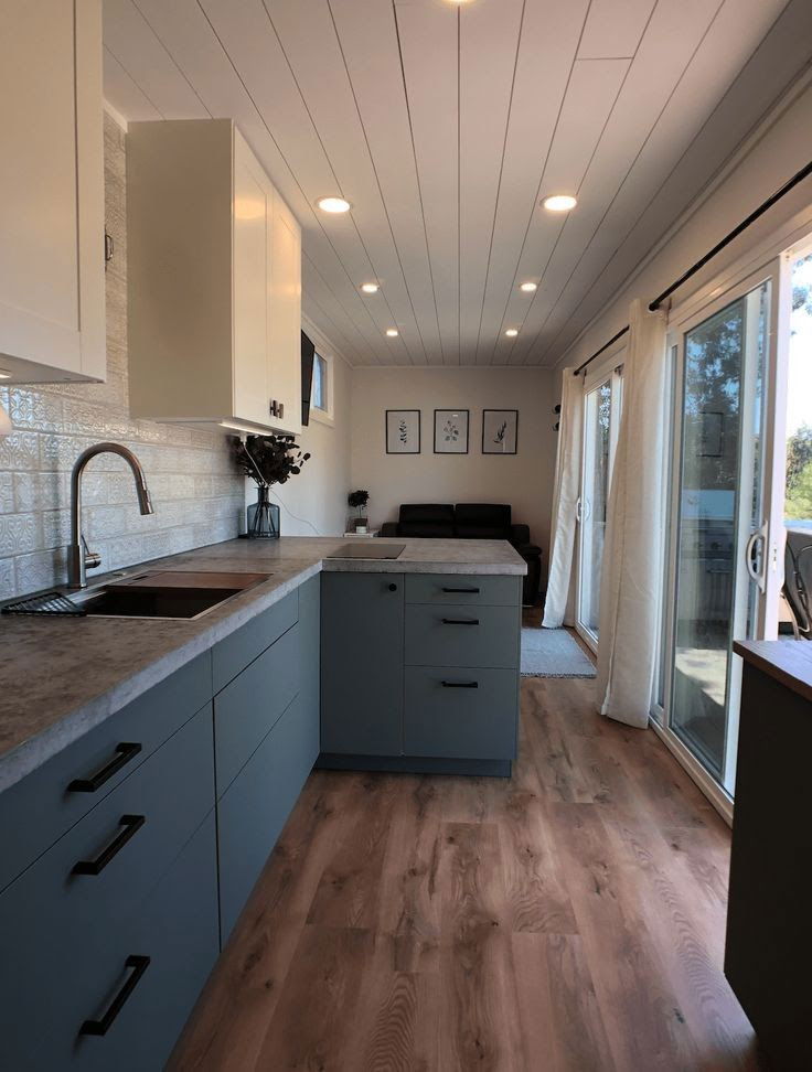 Various 40 foot long container homes. 