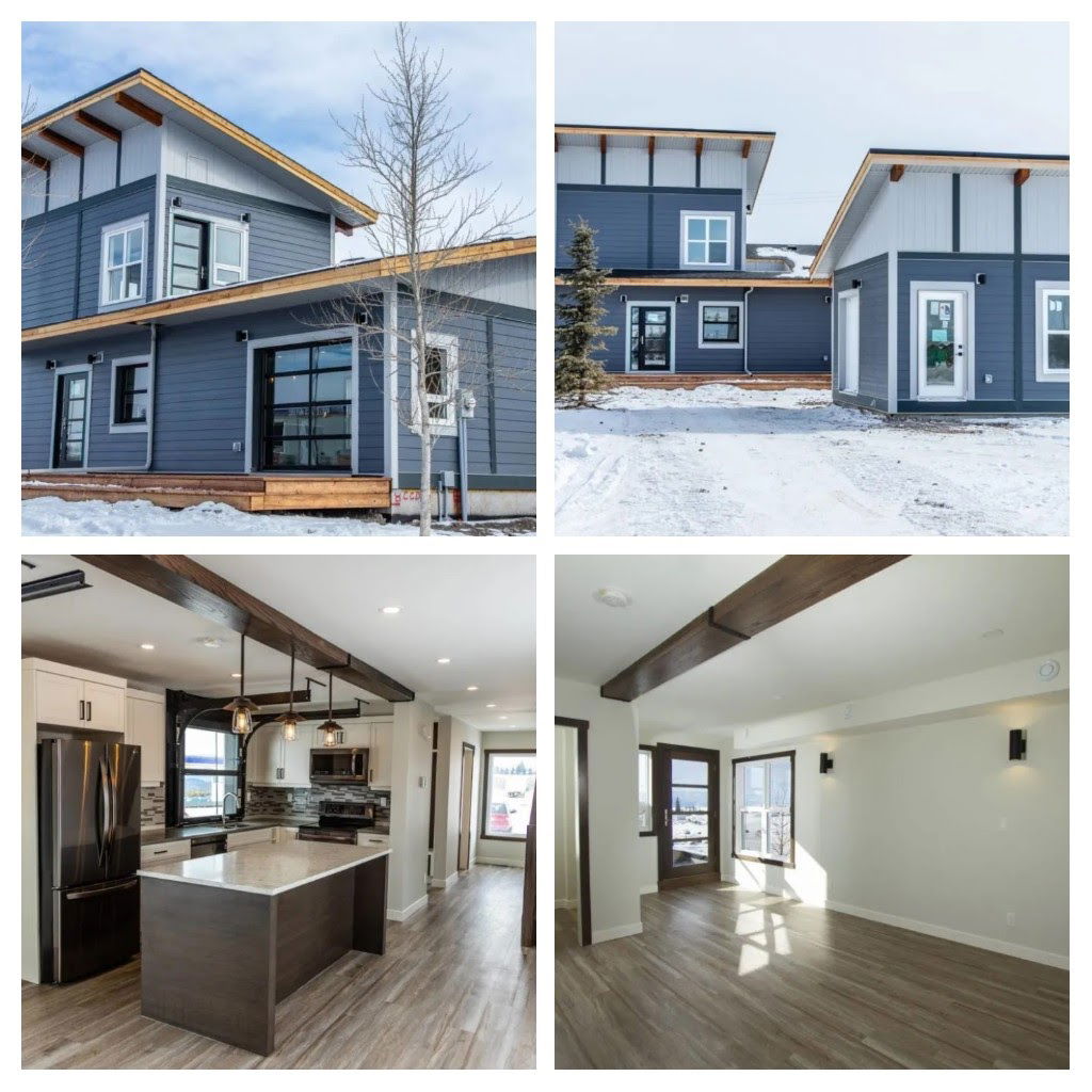 Various 40 foot long container homes. 