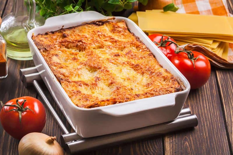 Lasaña mixta a base de maduro