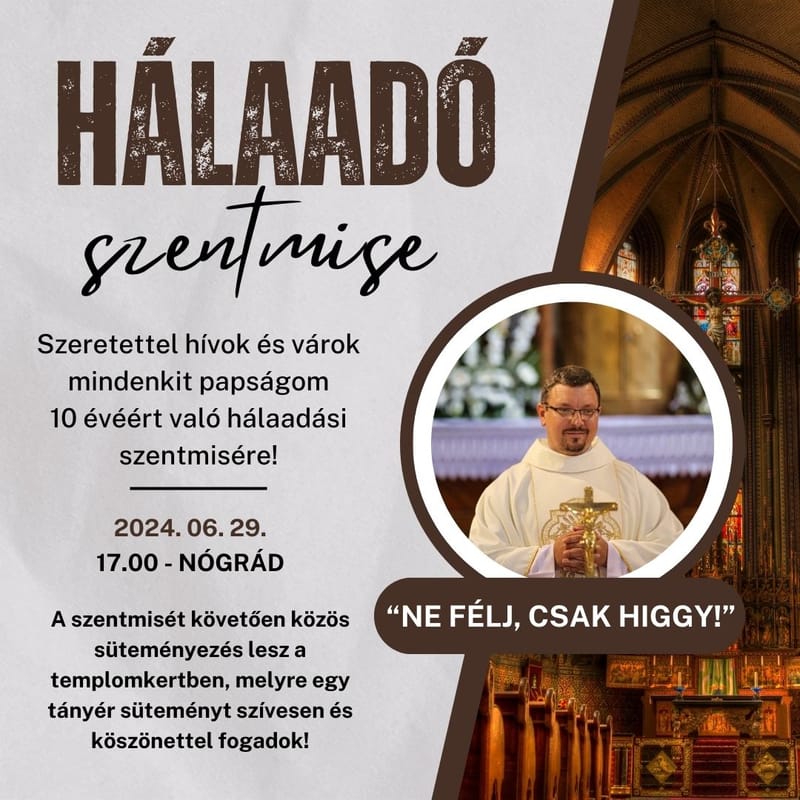 Hálaadó szentmise