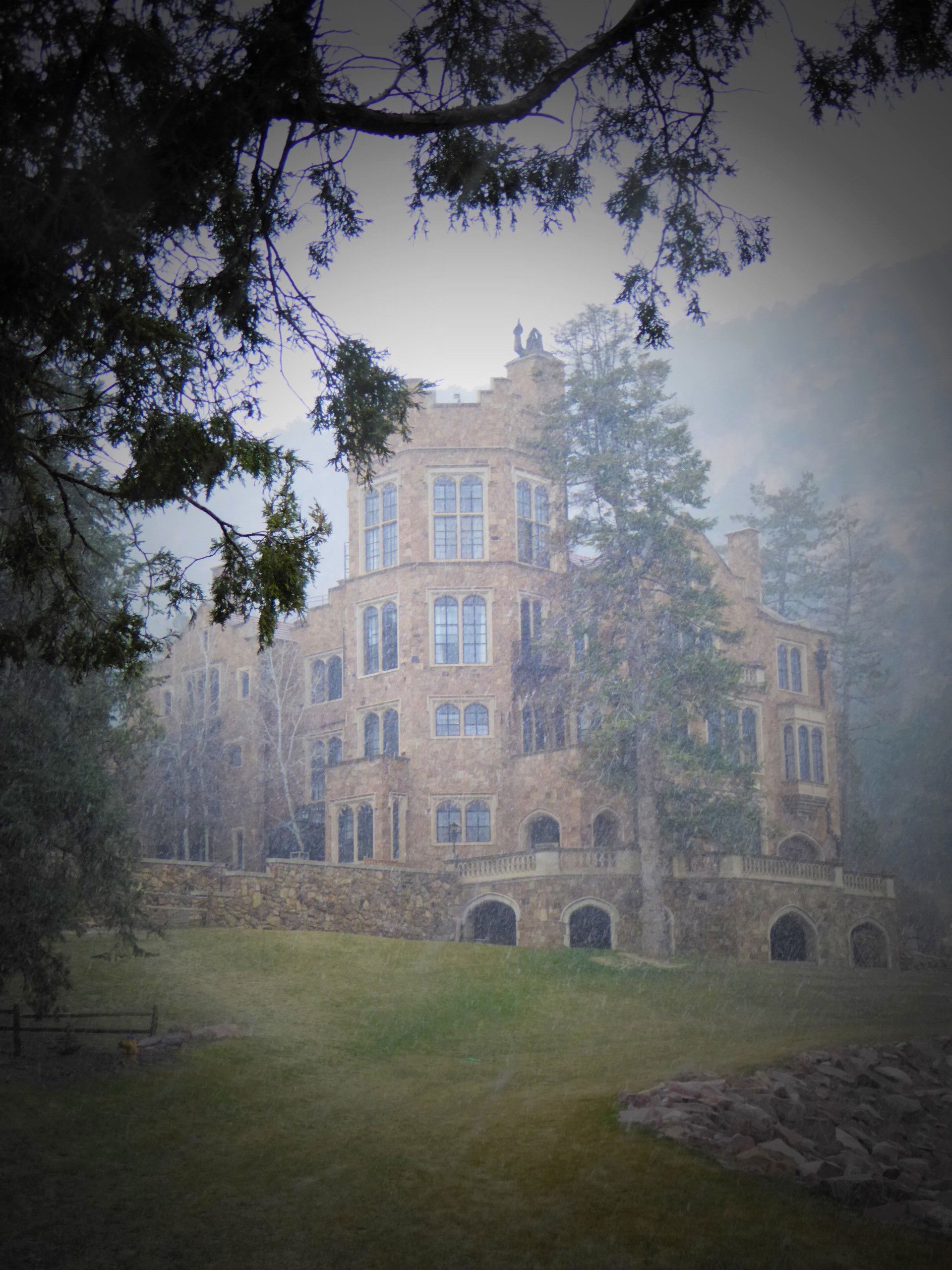 Snowflakes at Glen Eyre Castle Colorado Springs