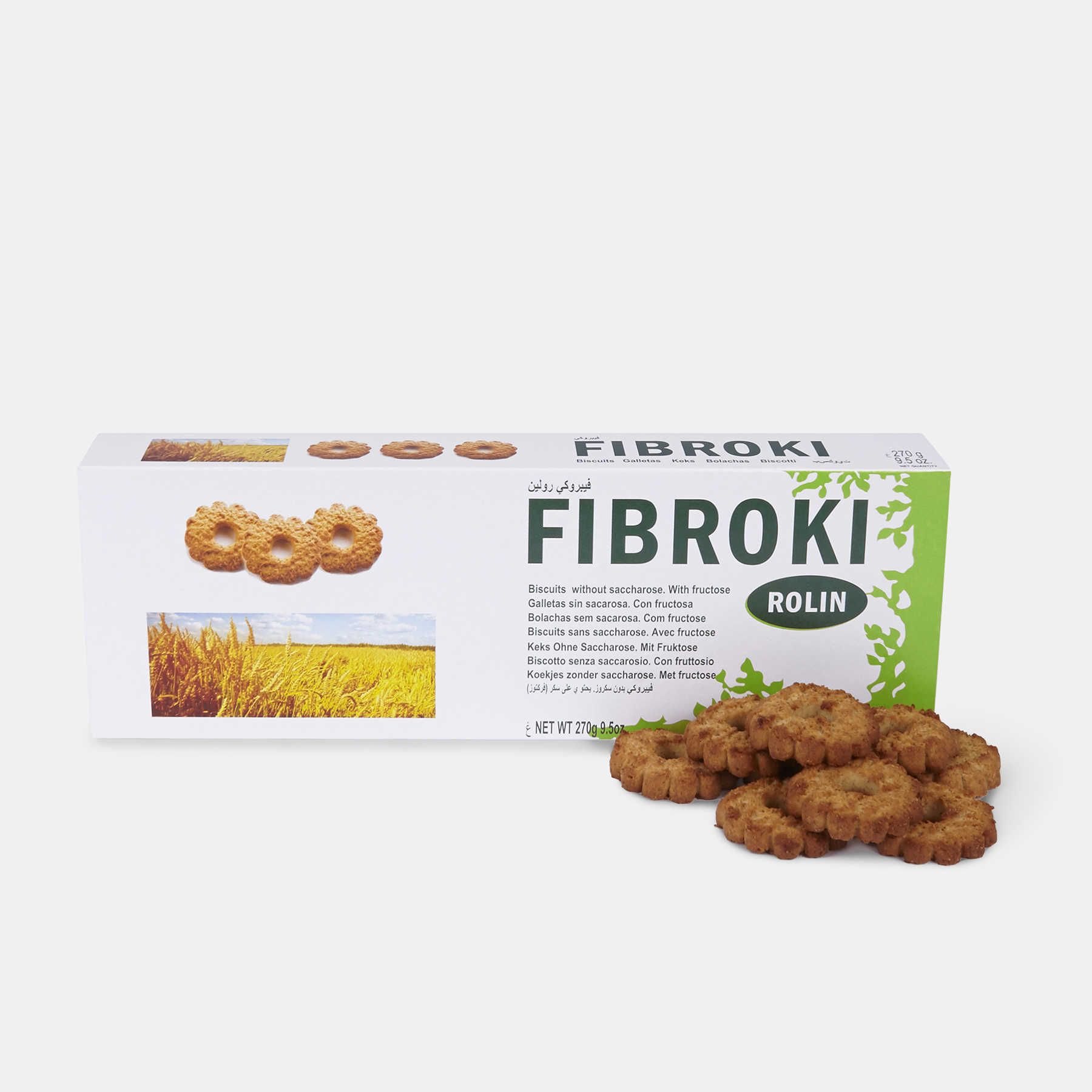 Fibroki Rolin bolachas sem açúcar - 4,55 €