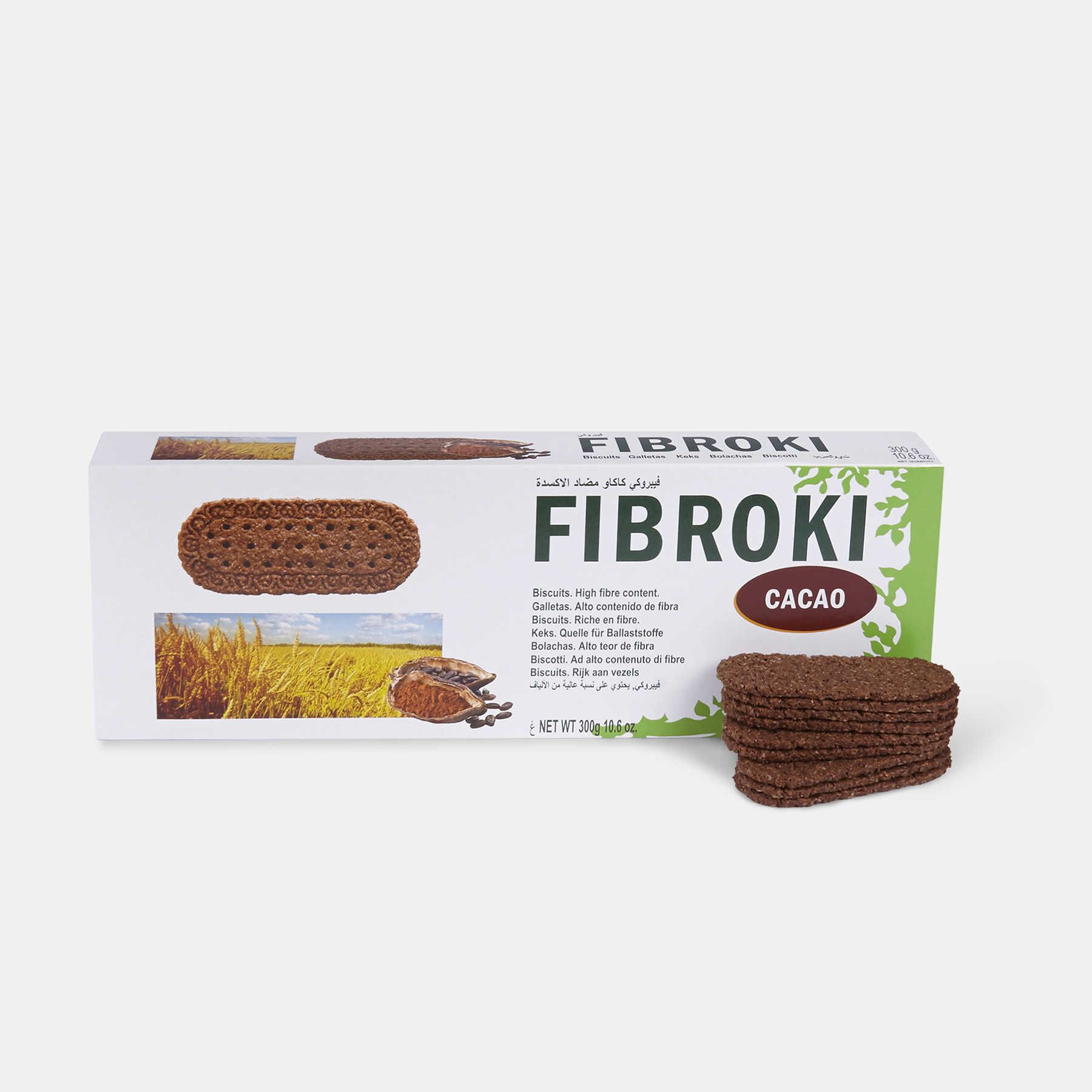 Fibroki bolachas sabor Cacau - 4,55 €