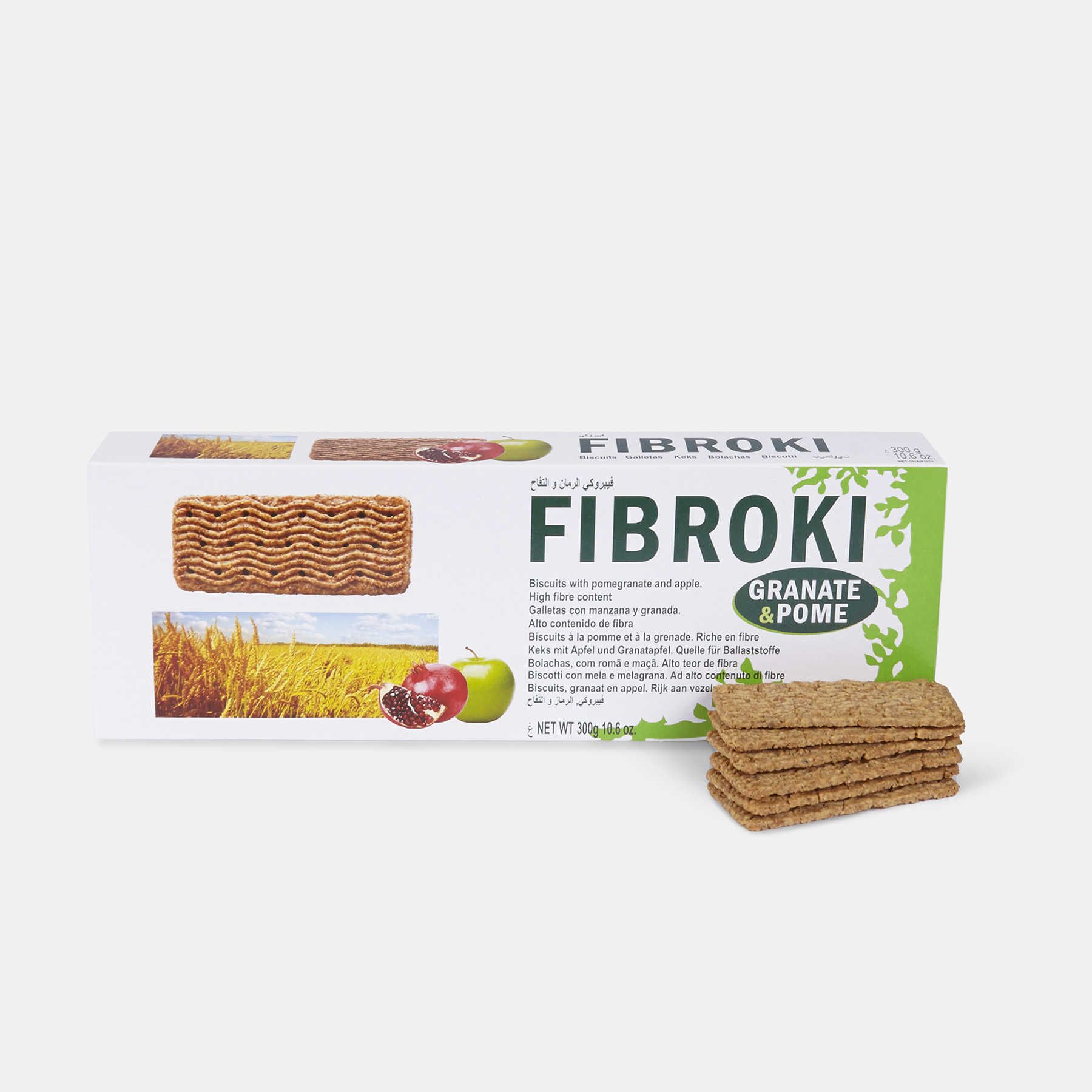 Fibroki bolachas sabor romã e maçã - 4,55 €