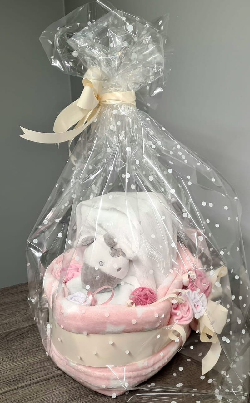 Baby nappy cakes, hampers and personalised babywear