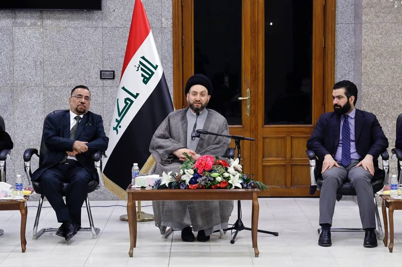 الحكيم يلتقي بالاخوة من المكون الفيلي  يترأسهم الشيخ أسد الله الفيلي رئيس التحالف الوطني للكرد الفيليين .