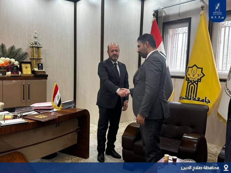 امين عام تجمع همم يلتقي رئيس جامعة تكريت