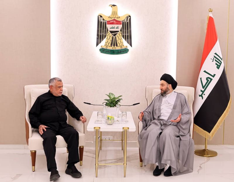 الحكيم يلتقي برئيس تحالف الفتح هادي العامري