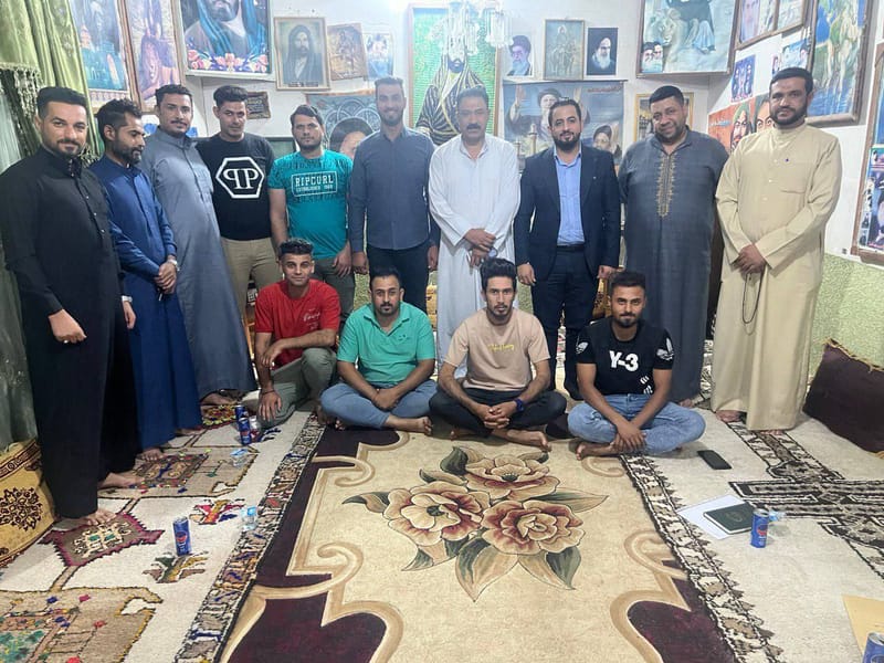 مسؤول الدائرة الشمالية في ميسان يزور ناحية المشرح ويلتقي عددا من شباب الحكمة