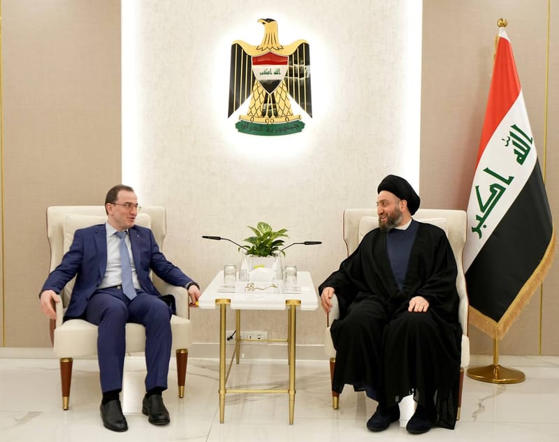 الحكيم يلتقي سفير جمهورية روسيا الاتحادية في العراق سعادة السيد إيلبروس كوتراشيف