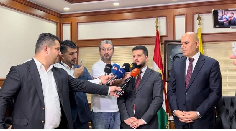 مسؤول مكتب اقليم كردستان الاستاذ صباح الصالحي يزور مقر الحزب الديمقراطي الكردستاني