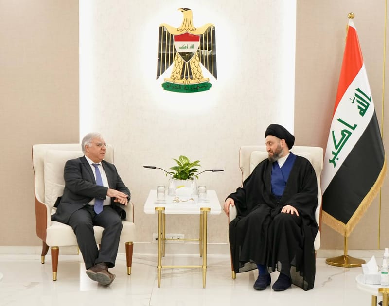 الحكيم يلتقي الدكتور فريد ياسين مبعوث العراق لشؤون المناخ