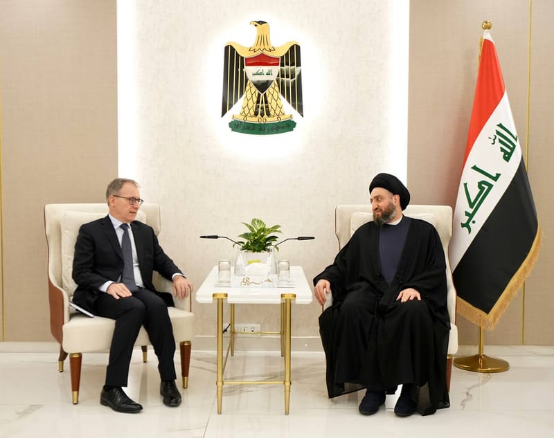 الحكيم يلتقي السفير الإيطالي سعادة السيد ماوريتسيو كريكانتي