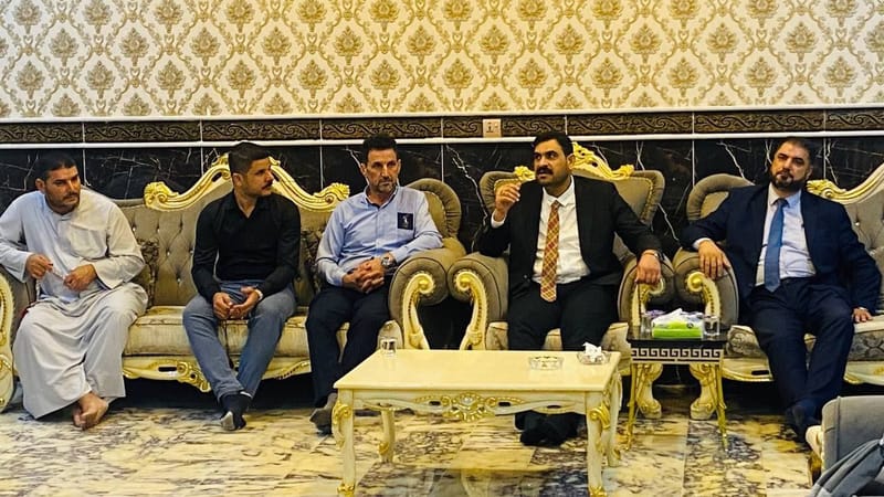 مسؤول تنظيمات الجنوب السيد قصي الموسوي يلتقي جمعا من قادة الحكمة في واسط