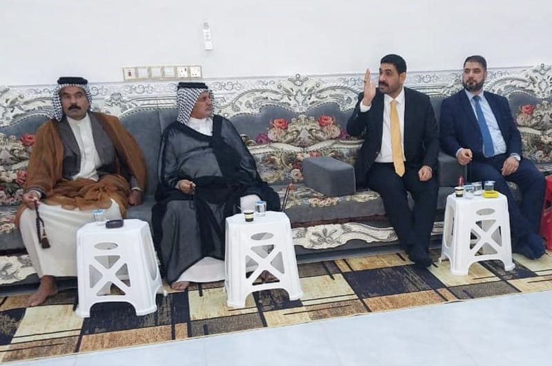 مسؤول تنظيمات الجنوب السيد قصي الموسوي يزور الشيخ ابو صادق الحچيمي