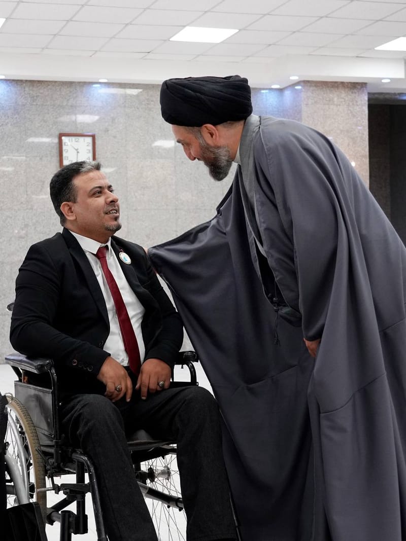 الحكيم يلتقي عدد من الأشخاص ذوي الإعاقة