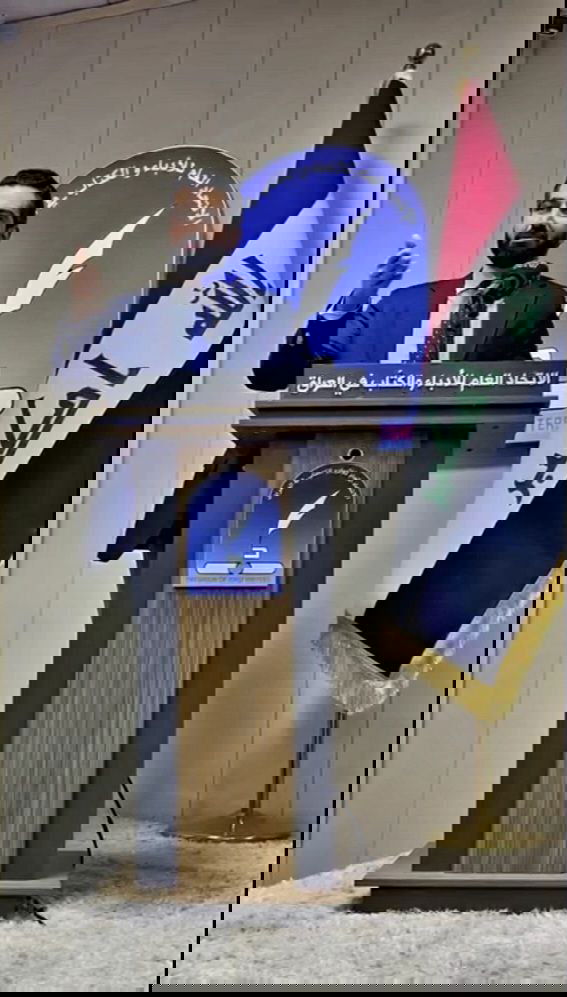 محمد حسام الحسيني في أمسية الكاتب صائب خدر للحديث عن روايته تغريبة الايزيدي