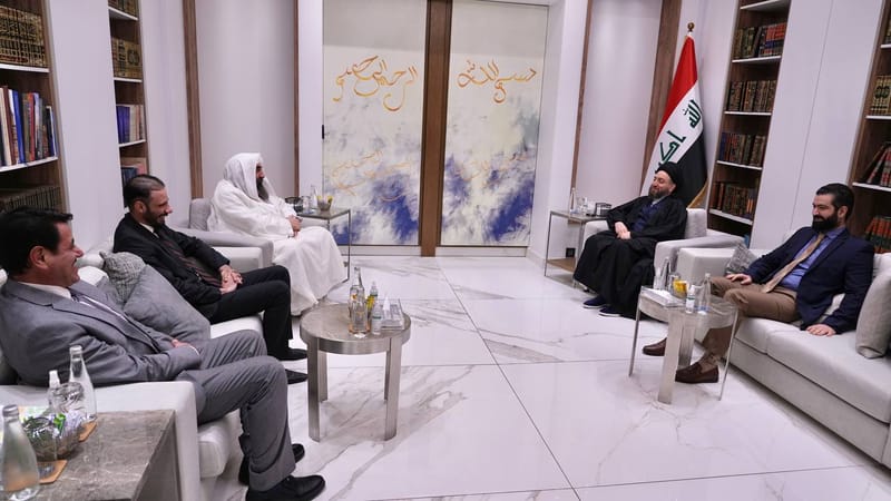 الحكيم يلتقي ممثل الصابئة المندائيين في مجلس النواب النائب أسامة البدري