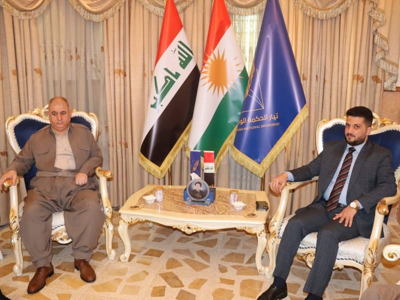مسؤول مكتب اقليم كردستان يستقبل في مكتب تيار الحكمة في أربيل