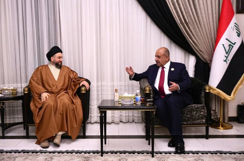 الحكيم يلتقي وزير الدفاع الأستاذ ثابت العباسي