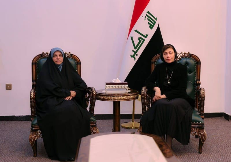 السيدة زينب الغرابي تلتقي معالي وزيرة الهجرة والمهجرين إيفان فائق جابرو