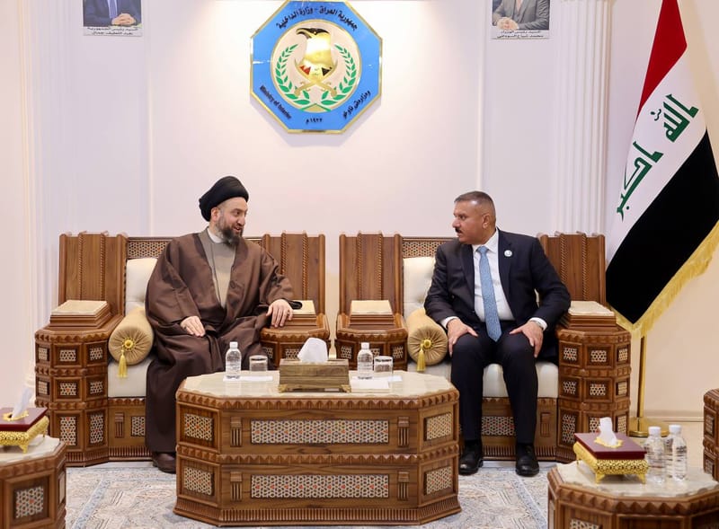 الحكيم يلتقي وزير الداخلية الفريق عبد الأمير الشمري