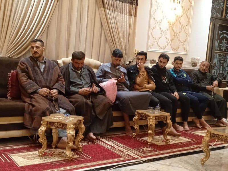مجلس العزاء في دار الاستاذ صادق سلمان الخفاجي/ محافظة بابل على رحيل شهيد المحراب