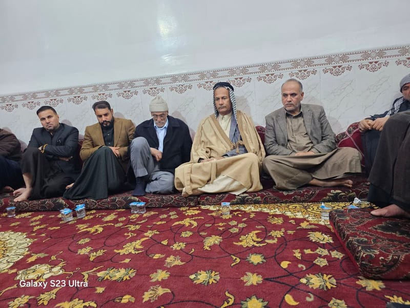 في الديوانية.. أقيم مجلس عزاء  في دارالأستاذ رشيد حبيب البديري  على روح شهيد المحراب الخالد.