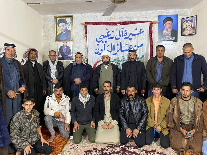 مجلس العزاء في مضيف الشيخ فيصل الثرواني/ محافظة بابل على رحيل شهيد المحراب