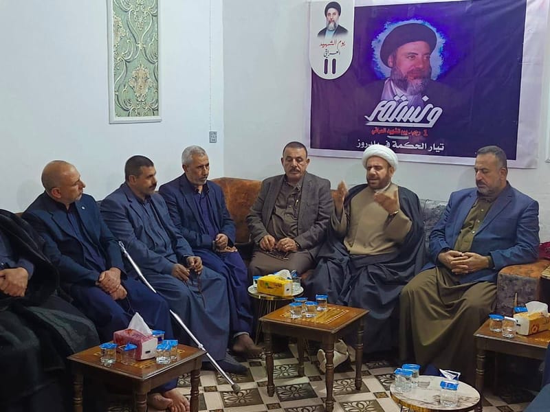 مجلس العزاء في دار الأستاذ ماجد الشمري في قضاء بلدروز على رحيل شهيد المحراب