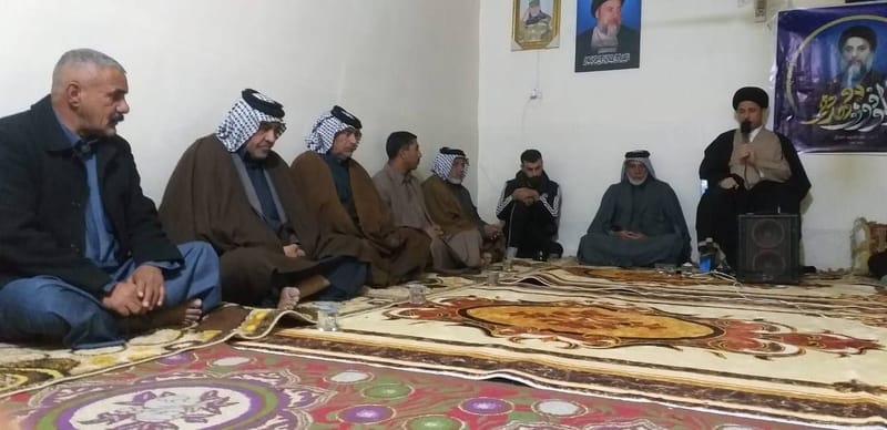 مجلس العزاء في مضيف الشيخ المجاهد حسن بدوي المرشدي / محافظة بابل على رحيل شهيد المحراب