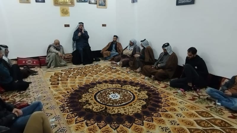 من الديوانية.. مجلس تعزية حسيني في دار الأستاذ المحامي احمد عزيز الغريري على روح شهيد المحراب