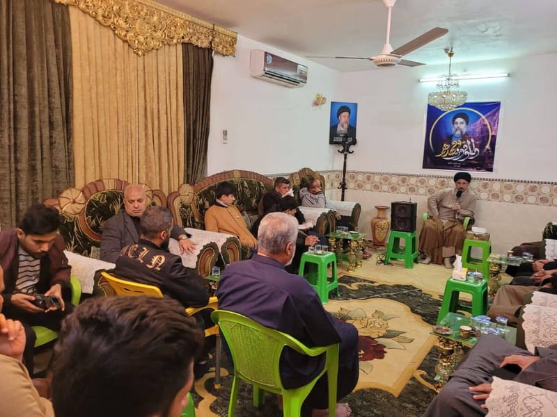 مجلس العزاء في دار الاستاذ عبد الكاظم طعمة الصالحي/ محافظة بابل على رحيل شهيد المحراب