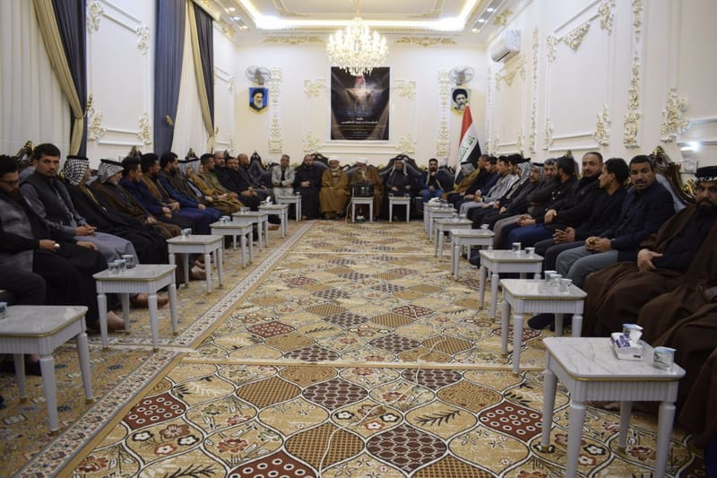 مجلس العزاء في ديوان الحاج مرتضى الابراهيمي امين تيار الحكمة الوطني في محافظة ذي قار على رحيل شهيد المحراب