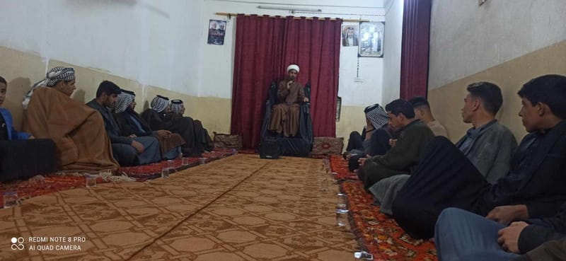 في الديوانية..مجلس عزاء حسيني في دار الأستاذ أبو إحسان الشبلي على روح  شهيد المحراب الخالد.