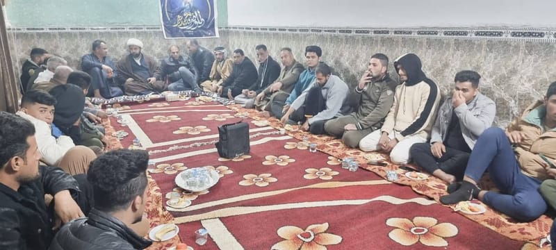 مجلس العزاء في مضيف الاستاذ عظيم كاظم الخزاعي / محافظة بابل.