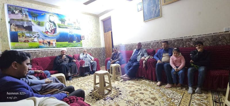مجلس العزاء في منزل الاستاذ علي الهادي العبيدي  على رحيل شهيد المحراب