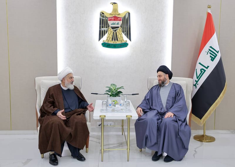 الحكيم يلتقي الشيخ علي الخطيب نائب رئيس المجلس الإسلامي الشيعي الأعلى في لبنان