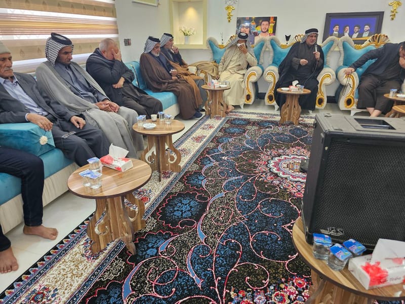 في محافظة الديوانية.. أقيم مجلس عزاء حسيني في دار الأستاذ أبو تمار البديري