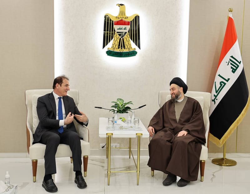 الحكيم يلتقي فد كتلة الإتحاد الوطني الكردستاني البرلمانية برئاسة النائب هريم كمال أغا رئيس الكتلة