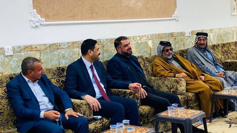 مسؤول تنظيمات الجنوب السيد قصي الموسوي يزور الشيخ احمد عسكر العيساوي