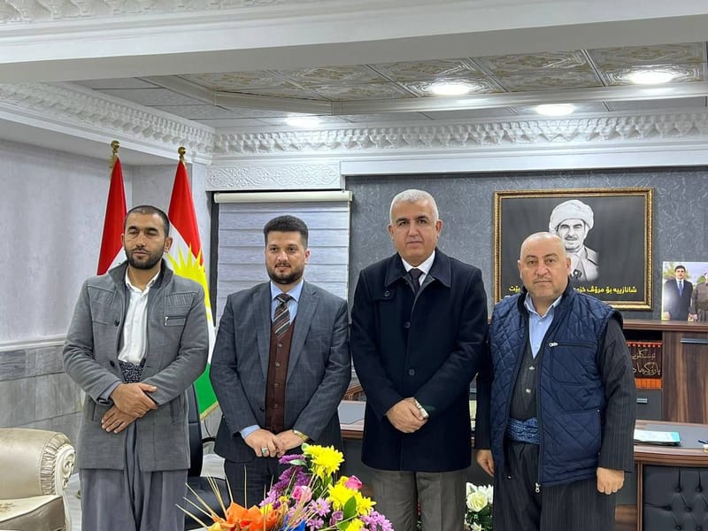 مسؤول مكتب اقليم كردستان الاستاذ صباح الصالحي يزور مبنى القائمقامية