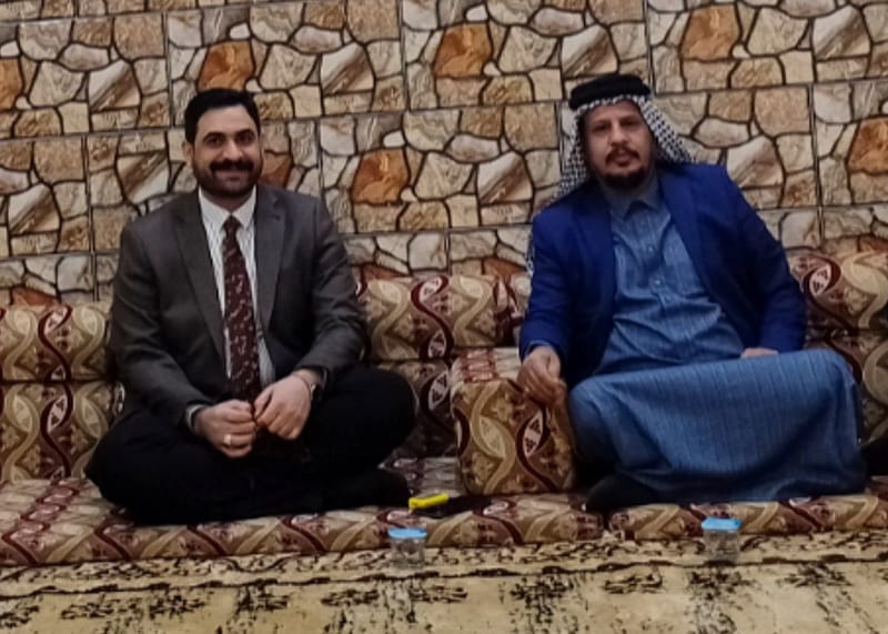 مسؤول تنظيمات الجنوب السيد قصي الموسوي يزور السيد اركان الغالبي في قضاء الشطرة