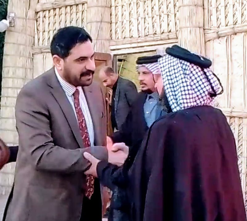 حضور مسؤول تنظيمات الجنوب السيد قصي الموسوي لمجلس فاتحة ابن السيد رزاق السيد مسافر في قضاء الشطرة.