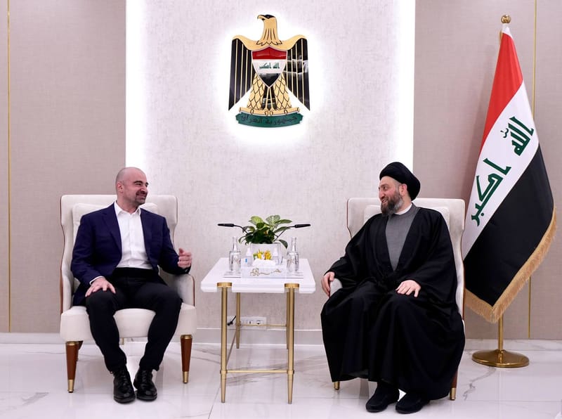 الحكيم يلتقي رئيس الاتحاد الوطني الكردستاني الأستاذ بافل طالباني